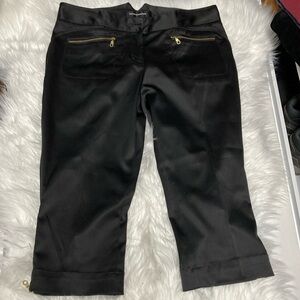 Express Black Capris with Gold Accents